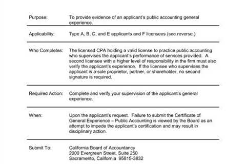 California Board of Accountancy Standards and Regulations