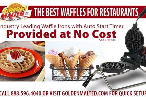 Waffle Irons Provided at No Cost with Golden Malted – America’s #1 Waffle