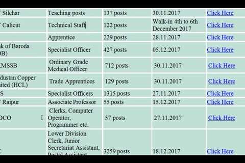 Government Job Types