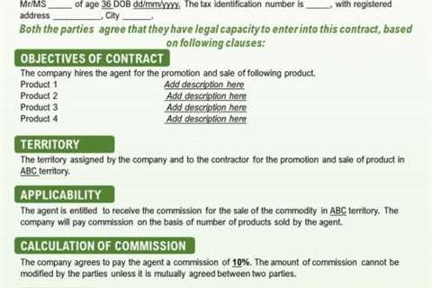 Important Things to Know About Commissioned Sales Agreements
