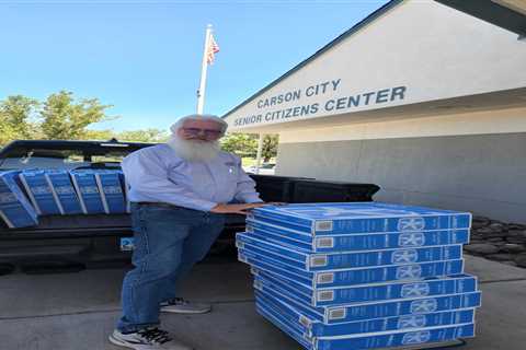 Roper’s Heating and Air Conditioning donates 56 fans to the Carson City Senior Center