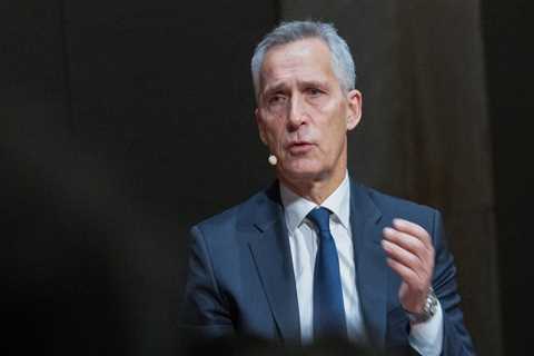 NATO chief says Russia wants a ''freeze'' in Ukraine fighting so it can prepare for a renewed..