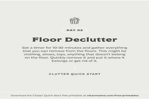 Declutter Quick Start – Day 2 – Floor Declutter