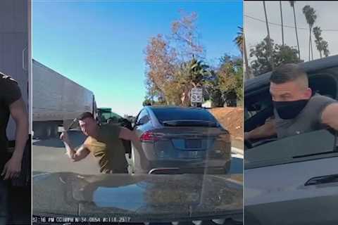 Pipe-Wielding Tesla Driver Accused Of Serial Road Rage Attacks Arrested In SoCal