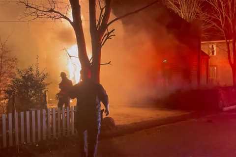 Early video from Massachusetts house fire