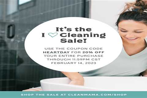 Today only:  It’s the I ‘Heart’ Cleaning Sale!