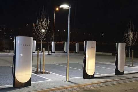 Tesla's towering V4 Superchargers break cover in Holland