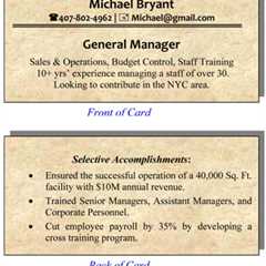 Networking Business Cards