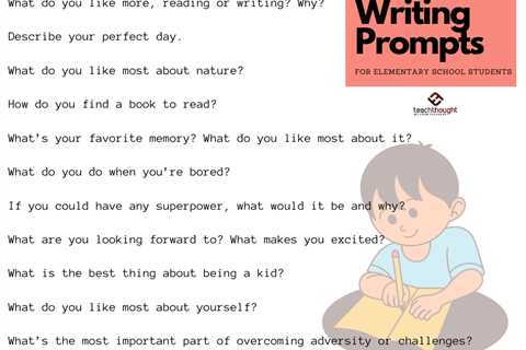 50 Writing Prompts For Elementary Students