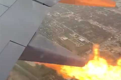 Southwest passenger's video shows plane's engine spitting out flames mid-flight