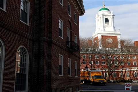 A truck drove around Harvard displaying names and photos of students reported to be involved with..