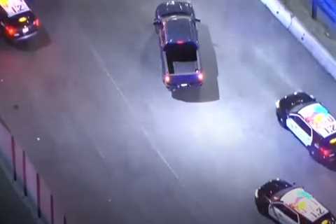 Watch this reverse car chase through downtown Los Angeles