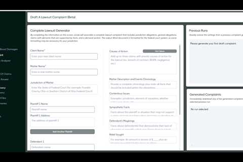 Legal Tech Startup Ai.law Can Now Draft The Complaint For Your Lawsuit