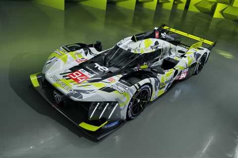 Peugeot 9x8 WEC racer installs a rear wing and a pack-of-lions livery