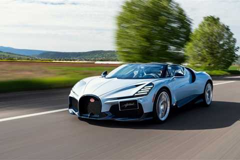 The Bugatti Mistral's road-testing phase includes a top-speed run