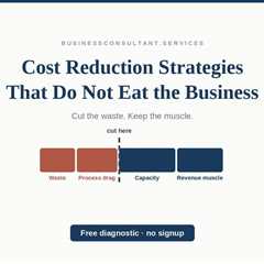 Cost Reduction Strategies That Do Not Eat the Business