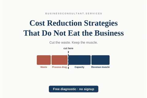 Cost Reduction Strategies That Do Not Eat the Business